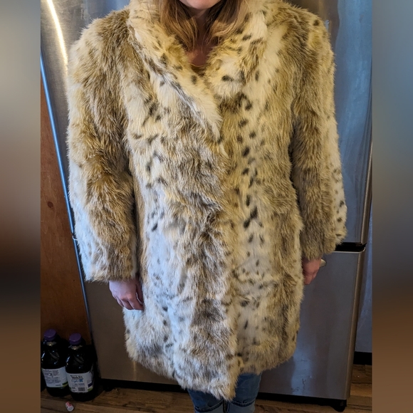 HILLMOOR NEW YORK Sz Large/XL WOMENS FAUX FUR Coat Vintage Jacket Formal Wedding - Picture 10 of 10